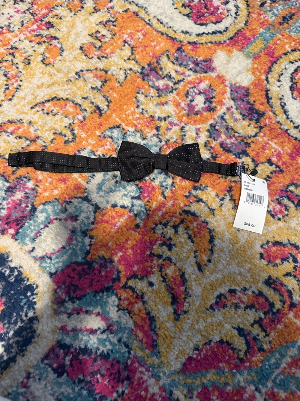 Saks Fifth Avenue Black Dot Pattern Bow Tie